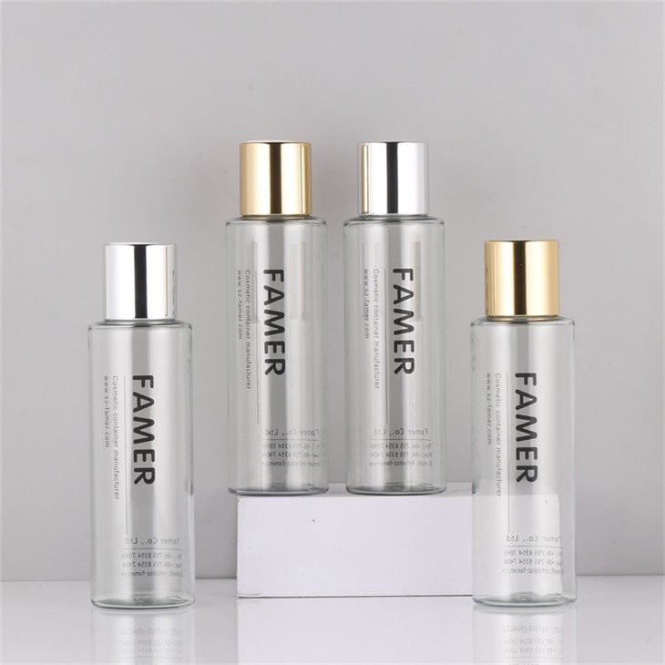 round lotion pump cosmetic bottles